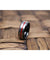 Men’s Beveled Black Tungsten Carbide Wedding Ring with Red Stripe Center - 8mm