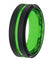 Mens Black and Acid Green Tungsten Carbide Wedding Band Beveled Edges 6mm & 8mm