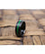 Men’s Black Tungsten Carbide Wedding Ring with Acid Green Grooved Center 8mm
