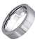 Mens Carbide Tungsten Wedding Ring Brushed Polished Flat Pipe Cut Style - 6mm