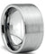 Men’s Classic Tungsten Wedding Band Pipe Cut Extra Wide with Brushed Finish - 12mm