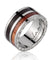 Mens Titanium Scroll Genuine Macassar Ebony Hawaiian Koa Wood Wedding Band - 10mm