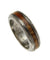 Mens Titanium Scroll Wedding Band Genuine Inlay Hawaiian Koa Wood Ring - 6mm