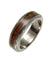 Mens Titanium Scroll Wedding Band Genuine Inlay Hawaiian Koa Wood Ring - 6mm