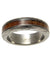Mens Titanium Scroll Wedding Band Genuine Inlay Hawaiian Koa Wood Ring - 6mm