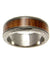 Mens Titanium Scroll Wedding Band Genuine Inlay Hawaiian Koa Wood Ring - 8mm