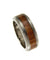 Mens Titanium Scroll Wedding Band Genuine Inlay Hawaiian Koa Wood Ring - 8mm
