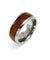 Mens Tungsten Band Genuine Inlay Hawaiian Koa Wood Comfort Fit Ring - 8mm