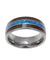 Mens Tungsten Wedding Band Ring Hawaiian Koa Wood Opal Inlay Comfort Fit - 8mm
