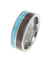 Mens Tungsten Wedding Band Turquoise Hawaiian Koa Wood Comfort Fit Ring - 8mm