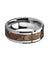 Military Camo Tungsten Wedding Ring Polished Finish Beveled Desert - 8mm