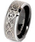 Milton Beveled Tungsten Carbide Wedding Ring with Celtic Dragon Design - 8mm