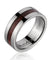 Naftali Titanium Wedding Band Genuine Inlay Hawaiian Koa Wood Ring - 8mm