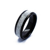Nevada Meteorite Black Tungsten Wedding Ring For Men - 8mm