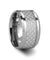 Oakley Tungsten Carbide Wedding Band Set With White Carbon Fiber - 4mm - 12mm