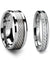 Oakley Tungsten Carbide Wedding Band Set With White Carbon Fiber - 4mm - 12mm