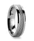 Oakley Tungsten Carbide Wedding Band Set With White Carbon Fiber - 4mm - 12mm