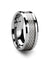 Oakley Tungsten Carbide Wedding Band Set With White Carbon Fiber - 4mm - 12mm