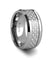 Oakley Tungsten Carbide Wedding Band Set With White Carbon Fiber - 4mm - 12mm