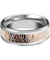 Ombre Deer Antler Tungsten Ring For Men With Beveled Polished Finish - 8mm
