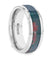 OTHO Bloodstone Inlay Tungsten Carbide Band With Polished Beveled Edges - 8mm