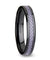 PAIVA Women’s Beveled Black Ceramic Ring With Purple Carbon Fiber 4mm & 6mm