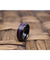 PALLAS Men’s Black Tungsten Wedding Band with Thin Purple Grooved Center 8mm