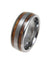 PASHA Mens Tungsten Wedding Band Hawaiian Koa Wood Inlay Comfort Fit - 8mm