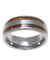 PASHA Mens Tungsten Wedding Band Hawaiian Koa Wood Inlay Comfort Fit - 8mm