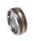 PASHA Mens Tungsten Wedding Band Hawaiian Koa Wood Inlay Comfort Fit - 8mm