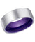 Pierre Flat Men’s Tungsten Carbide Wedding Ring with Purple Interior - 8mm