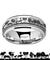 PLINIES Engraved Wild Horse Scene Tungsten Carbide Spinner Ring - 8mm
