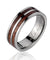 Raiden Titanium Wedding Band Genuine Inlay Hawaiian Koa Wood Ring - 6mm