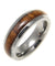 Renee Tungsten Band Ring Comfort Fit Dome Style Genuine Inlay Hawaiian Koa Wood - 6mm