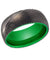 Richland Black Damascus Ring with Acid Green Plated Inside - 8mm