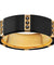 RIO Men’s Multiple Black Diamonds Gold Plated Titanium Wedding Band - 8mm
