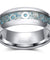 SACO Mens Tungsten Silver Gear Steampunk Wedding Band - 8mm