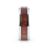 SANFORD Beveled Mahogany Wood Inlaid Titanium Men’s Wedding Ring - 8mm