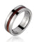 SARAI Titanium Wedding Band Genuine Inlay Hawaiian Koa Wood Ring - 6mm
