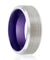 Spokane Men’s Dark Purple Plated Inside Brushed Tungsten Carbide Ring - 8mm