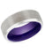 Spokane Men’s Dark Purple Plated Inside Brushed Tungsten Carbide Ring - 8mm