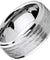 Stuttgart Tungsten Carbide Ring Stepped Edges Hammered Center - 9mm