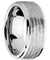 Stuttgart Tungsten Carbide Ring Stepped Edges Hammered Center - 9mm