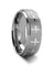 TATE Raised Center With Engraved Crosses Men’s Tungsten Wedding Band – 8mm