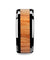 Texas Beveled Black Ceramic Wedding Band With Real Red Oak Wood Inlay 6mm-10mm