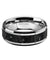 Theo Men’s Domed Tungsten Black & Grey Lava Rock Stone Wedding Band - 8mm