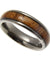 Titanium Band Ring Genuine Inlay Hawaiian Koa Wood Comfort Fit Dome Style - 6mm