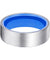 Torrington Men’s Flat Brushed Tungsten Carbide Ring with Sky Blue Inner - 8mm
