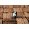 Tungsten Carbide Wedding Ring Comfort Fit Blue Round Domed Brushed - 2mm - 8mm
