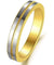 Vinita Yellow Gold Grooved Flat Tungsten Carbide Ring For Her - 4mm